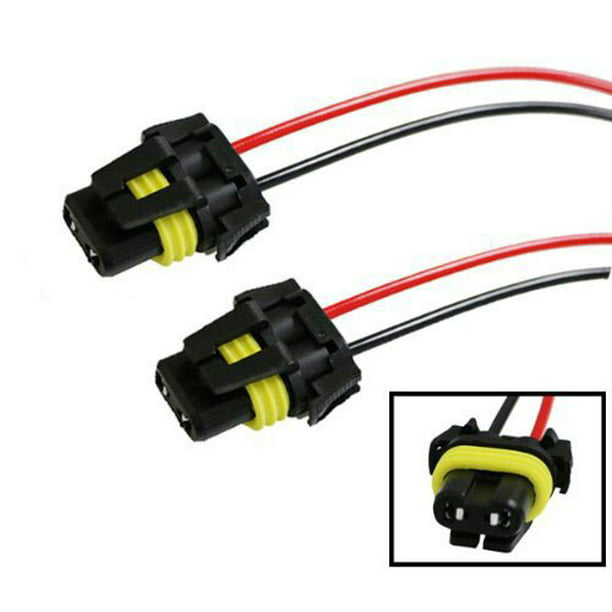 9012 9005 9006 HB3 HB4 Male Headlight Connector Sockets Adapter Wiring Harness Connector for LED Xenon Headlight Fog Light Bulbs-4 Pack 